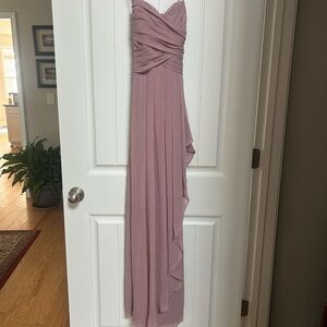 Crinkle Chiffon Dress with Cascade Skirt